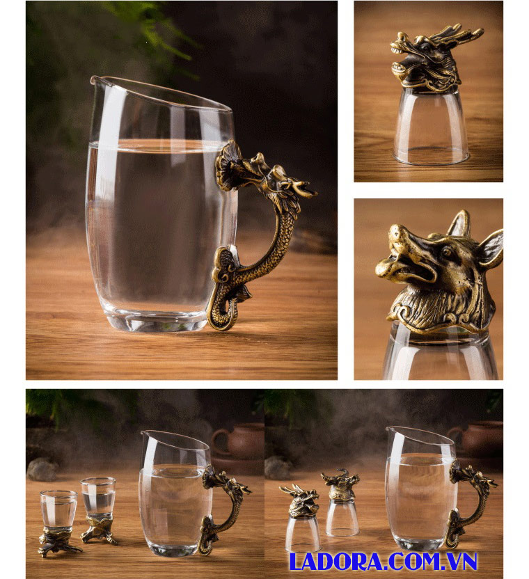 bộ chén rượu 12 con giáp độc đáo tại ladora shop ở hà nội