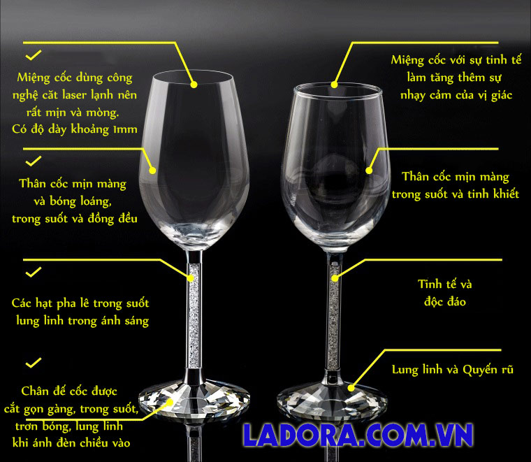 ly rượu sẽ làm rượu vang thêm ngon - ladora shop ở hà nội