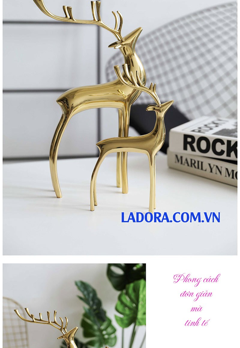 trang trí nhà đẹp với cặp hươu thanh nhã tại ladora shop ở hà nội