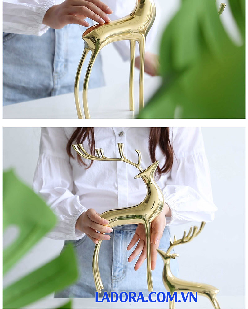 nhà đẹp với cặp hươu tại ladora shop ở hà nội