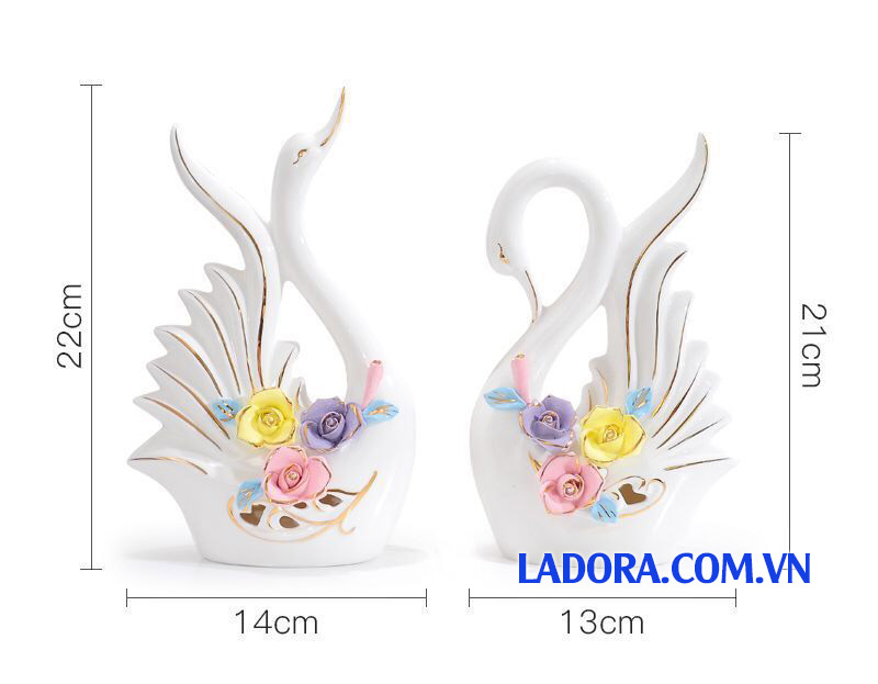 kích thước chim thiên nga tại ladora shop