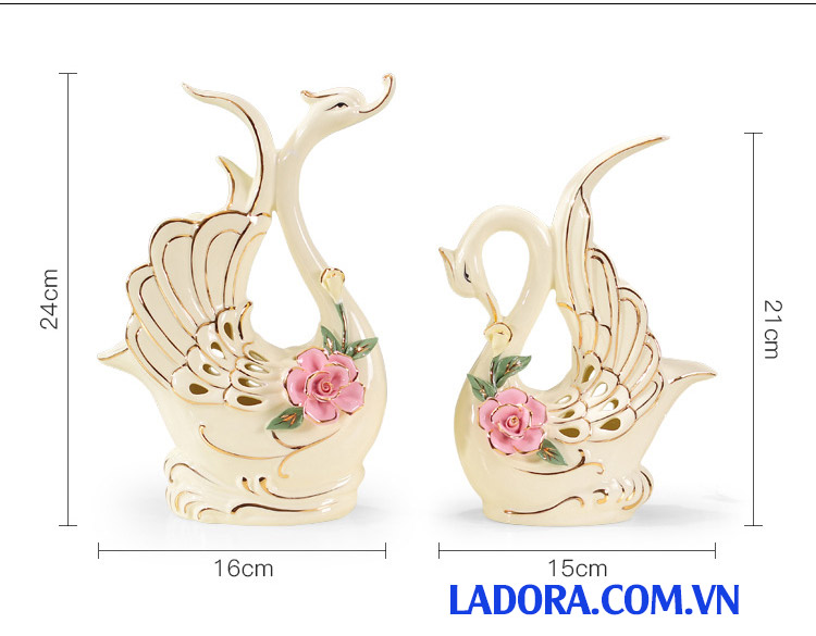 kích thước chim thiên nga tại ladora shop