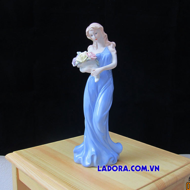 thiếu nữ gốm sứ trang trí nội thất nhà đẹp tại ladora shop ở hà nội