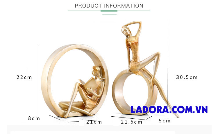 kích thước tượng cô gái tại shop bán đồ decor ở hà nội