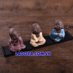 tượng decor 3 chú tiểu ngủ gật tại ladora shop ở hà nội