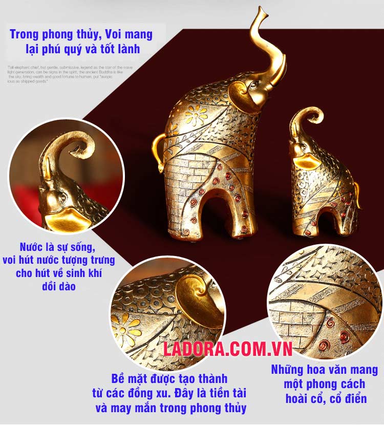 voi mang lại phú quý và tốt lành trong phong thủy - ladora.com.vn