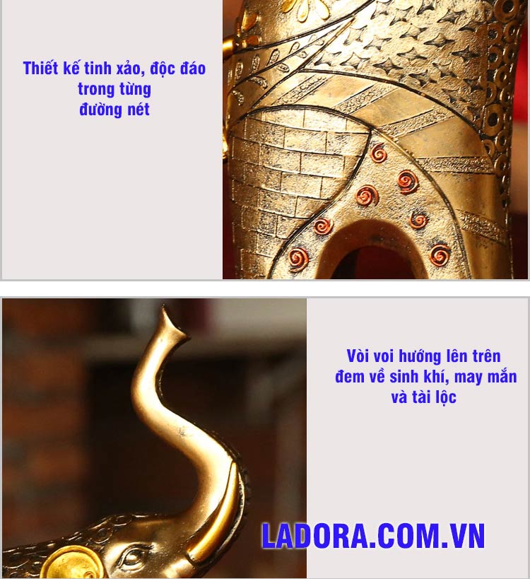 cặp voi đem lại bình an tại ladora shop ở hà nội