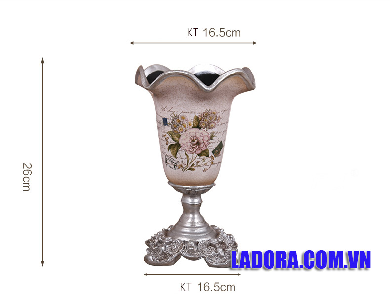 kích thước lọ hoa tân cổ điển tại ladora shop đồ decor ở hà nội
