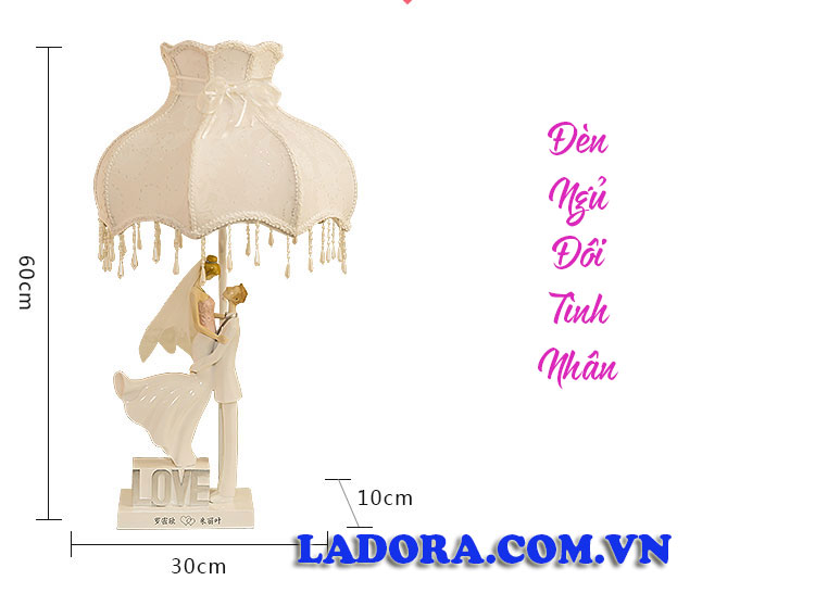 kích thước đèn ngủ tại ladora shop đồ decor ở hà nội