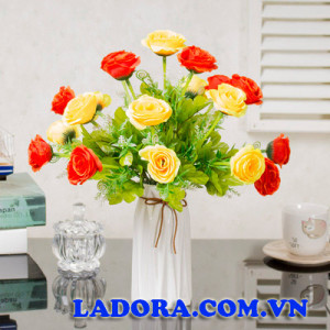 lọ hoa lụa tại ladora shop bán đồ decor trang trí ở hà nội
