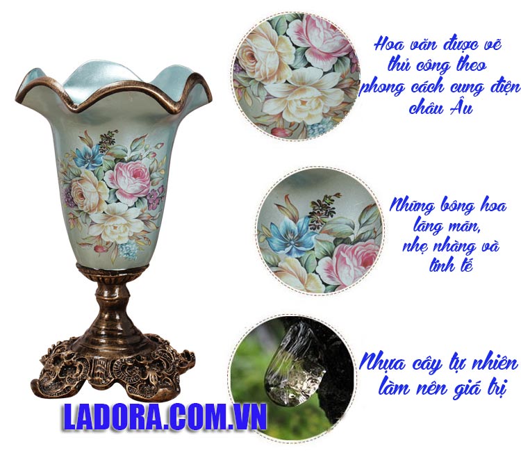 bình hoa phong cách tân cổ điển tại ladora shop bán đồ trang trí nhà