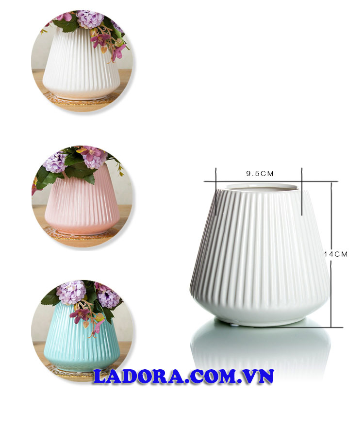 kích thước lọ hoa tại ladora.com.vn