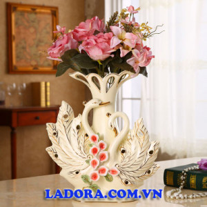 bình hoa chim thiên nga tại ladora shop