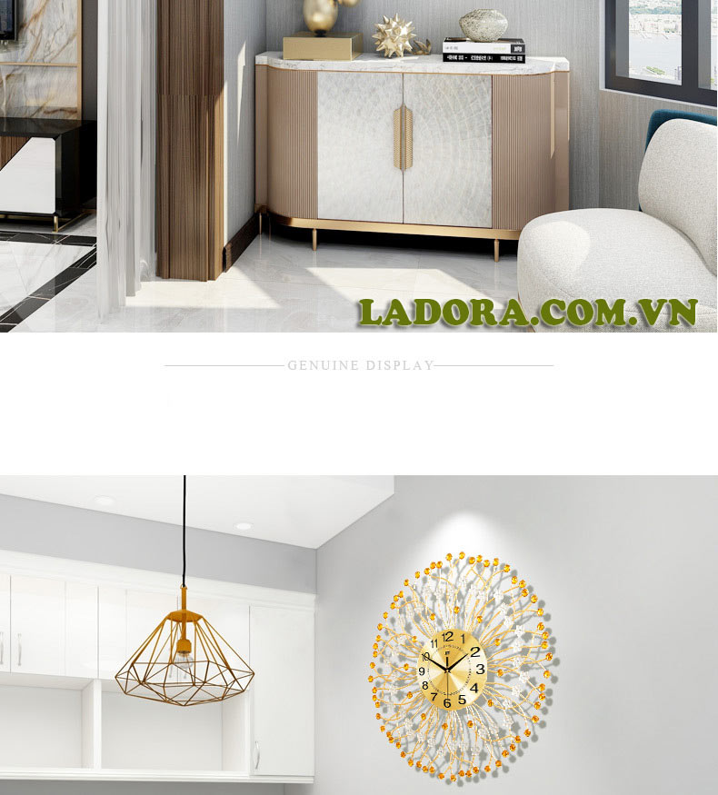 phòng khách lộng lẫy với đồng hồ đẹp