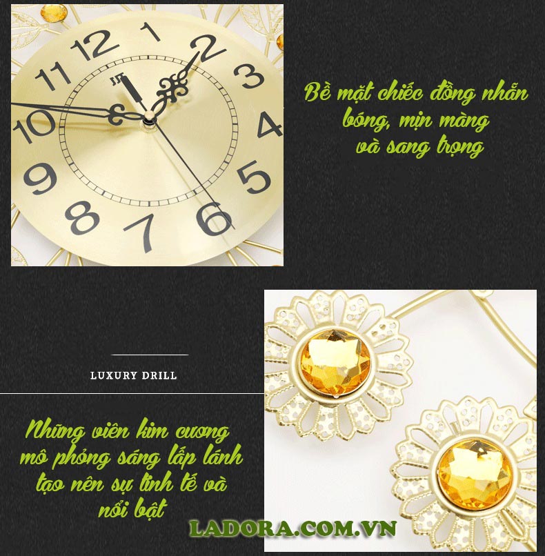 đồng hồ tại shop bán đồ decor nhà ladora