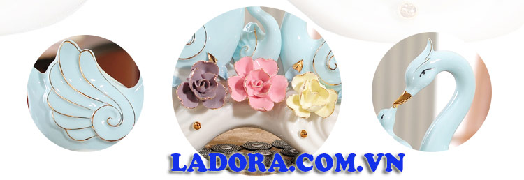 hình ảnh chi tiết trên đôi chim thiên nga tại ladora shop