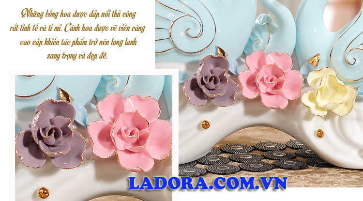 chim thiên nga trang trí nội thất được vẽ vàng 24k tại ladora shop ở hà nội