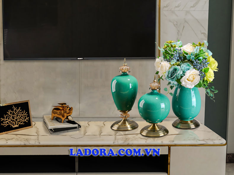 bộ lọ hoa trang trí tại ladora shop