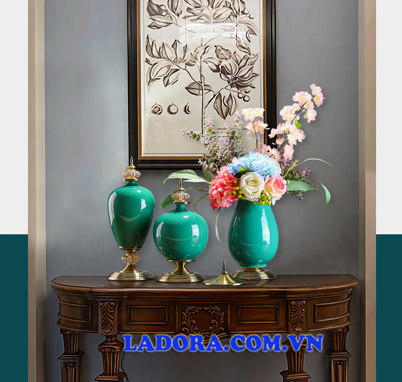 bộ lọ hoa trang trí đẹp tại ladora shop