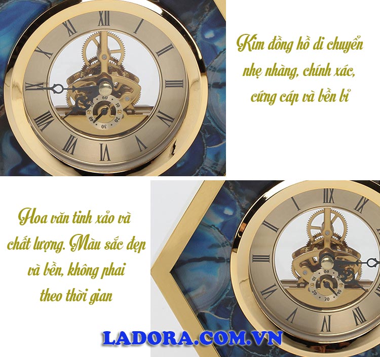 đồng hồ trang trí phòng khách đẹp tại ladora shop
