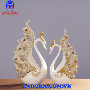 cặp chim thiên nga decor trang trí nội thất nhà đẹp và ý nghĩa