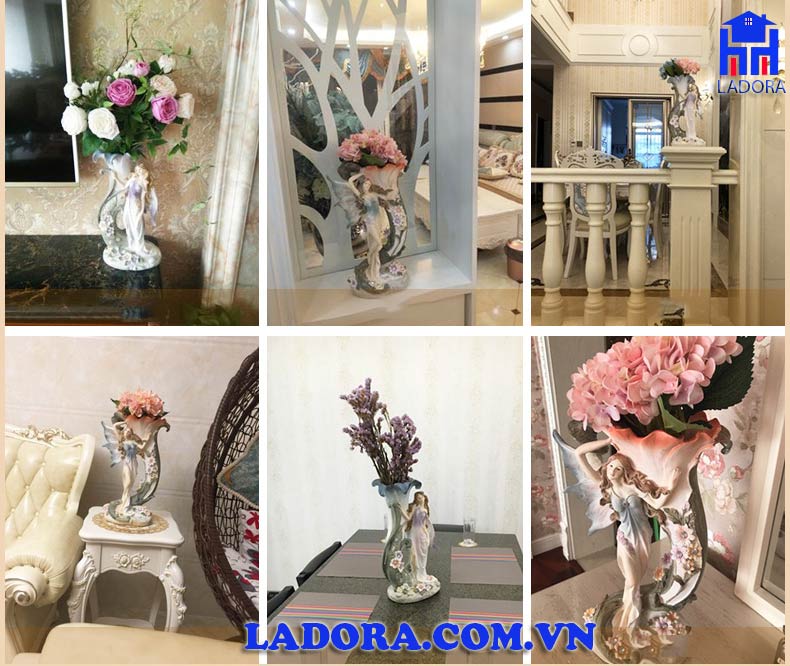 bình hoa lụa tiên nữ là qùa tặng rất đẹp và ý nghĩa - ladora shop ở hà nội