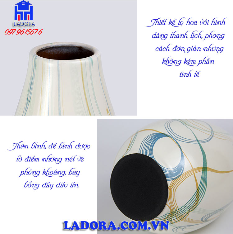 hươu và lọ hoa đẹp trang trí nội thất phòng khách tại ladora shop