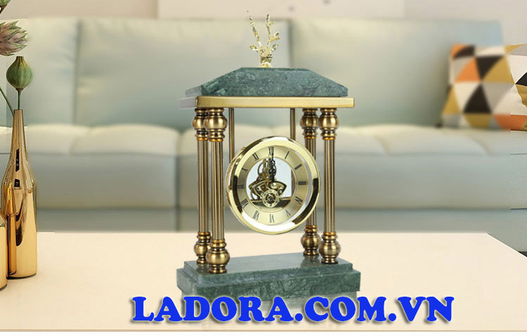 đồng hồ để bàn sang trọng trên bàn làm việc hay kệ tủ phòng khách - ladora shop