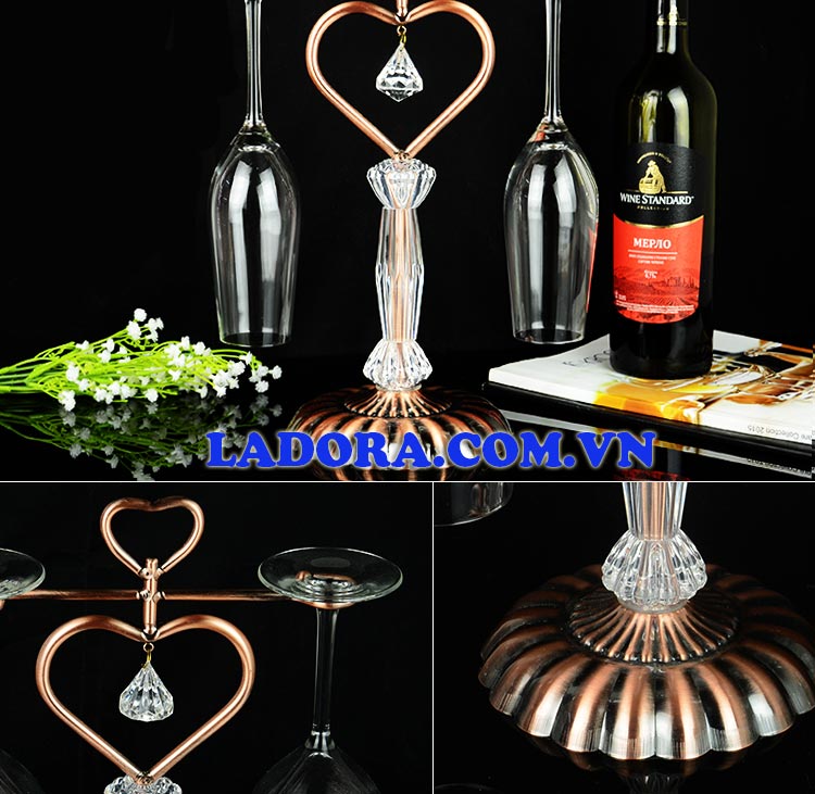 giá treo ly dành cho 2 người - ladora shop