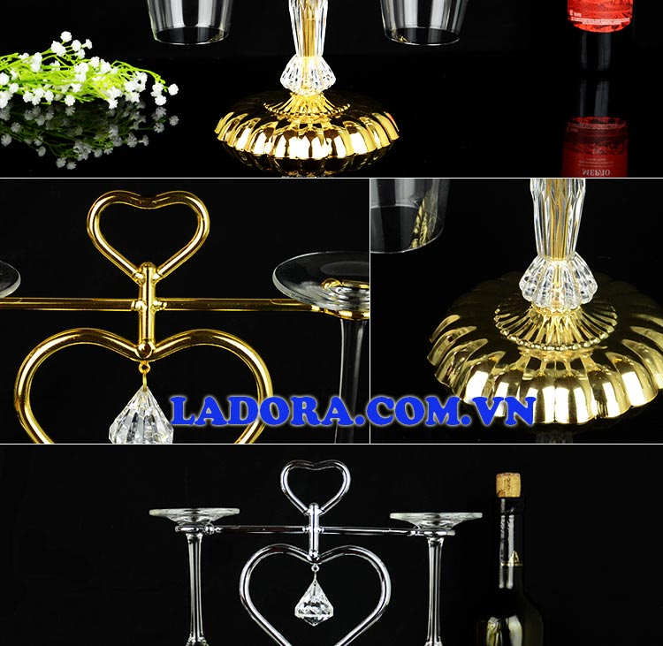 giá treo ly rượu tình yêu tại shop đồ decor ladora