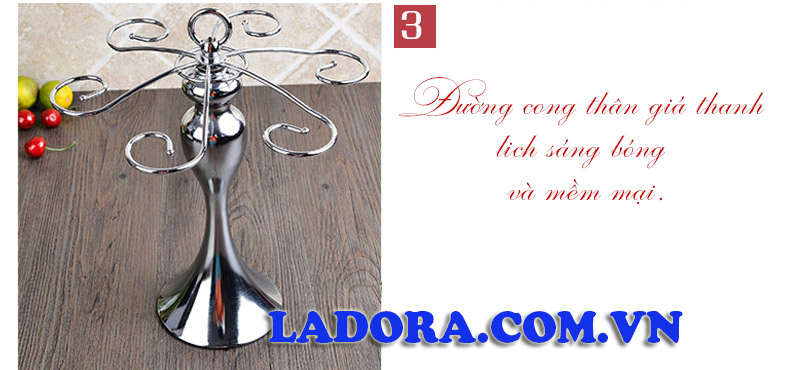 đường cong thân giá treo ly thanh lịch và mềm mại - ladora shop đồ decor ở hà nội