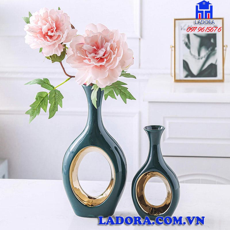 quà tặng đẹp và độc đáo với cặp lọ hoa tại shop đồ decor trang trí ladora