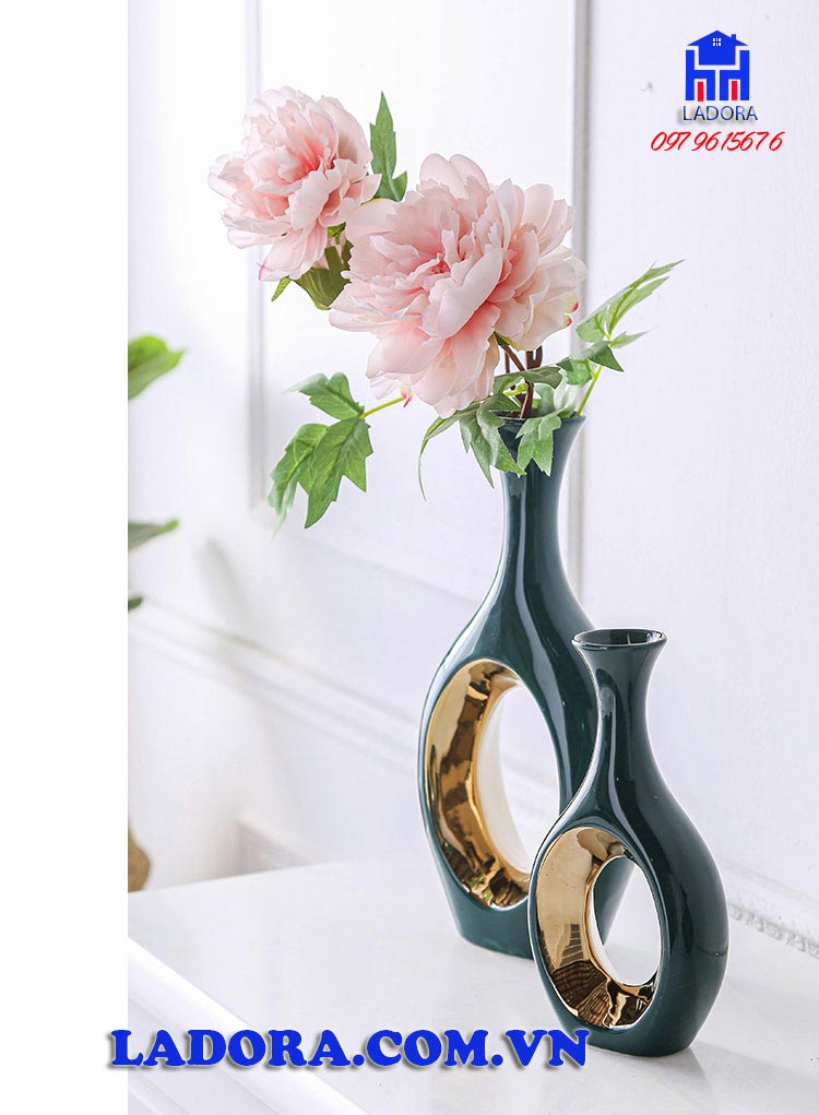 cặp lọ hoa trang trí phòng ngủ rất đẹp và sang trọng - ladora shop đồ decor trang trí