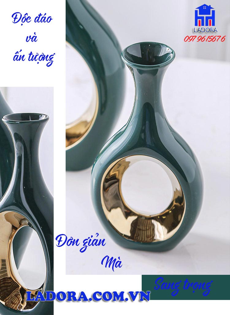 cặp lọ hoa hiện đại đem lại ấn tượng - ladora shop đồ decor trang trí ở hà nội