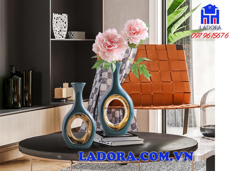 lọ hoa với tông màu ngọc lục trang nhã ladora shop đồ decor trang trí