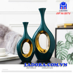 cặp lọ hoa trang trí phong cách hiện đại tại ladora shop