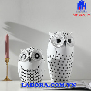 cặp đôi cú mèo decor trang trí tại ladora shop