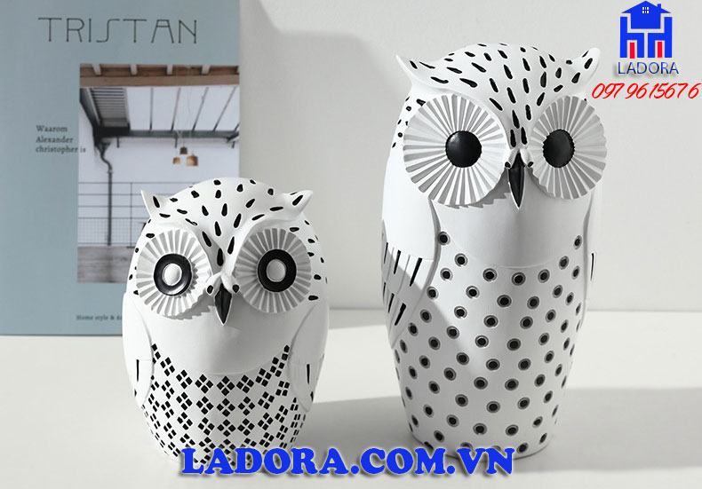 decor nhà đẹp đôi cú mèo đem lại may mắn bảo vệ con người khỏi khó khăn - ladora shop
