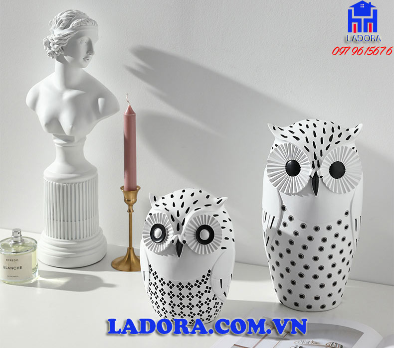 cú mèo decor trang trí giúp không có khó khăn đến với con người - ladora shop