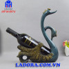 decor trang trí nội thất nhà đẹp kệ để rượu vang đôi chim thiên nga tại ladora shop