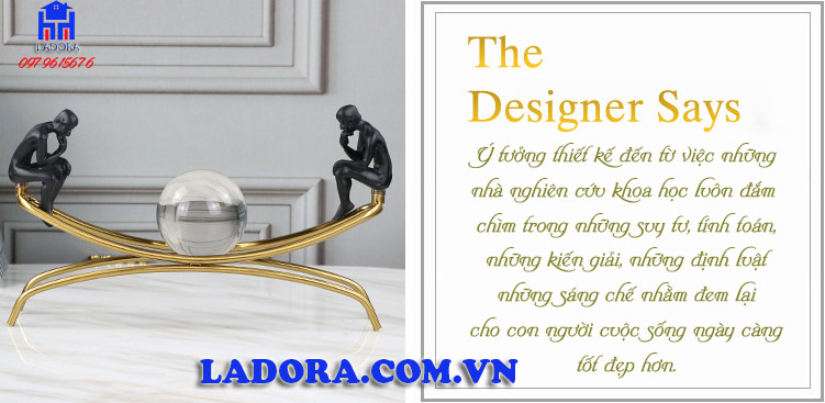 đồ trang trí decor tượng người suy tư mang một nét cổ điển đặc sắc - ladora shop