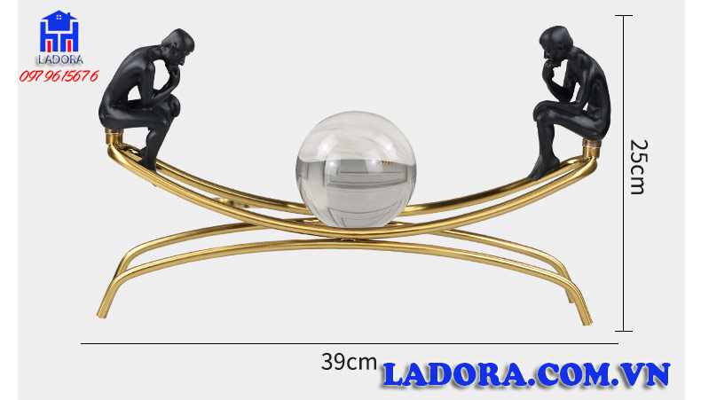 kích thước decor tượng người suy tư tại ladora shop