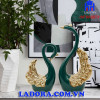 đồ decor trang trí nhà đẹp đôi chim thiên nga gốm sứ tại ladora shop