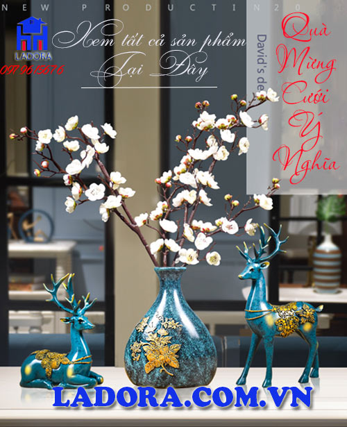 đồ decor làm quà cưới ý nghĩa tại shop bán đồ trang trí nhà ladora