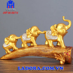 tượng gia đình voi trang trí nội thất nhà đẹp và ý nghĩa phong thủy - ladora shop
