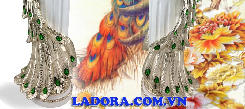 decor trang trí nhà đẹp chim khổng tước tại ladora