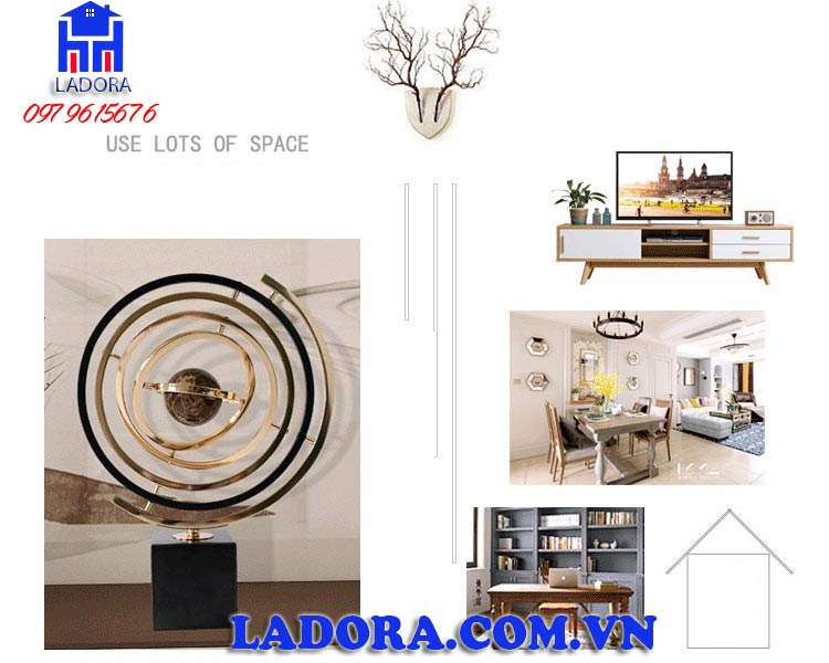 quả cầu đá trang trí bàn làm việc hay phòng khách đem lại may mắn và thành công