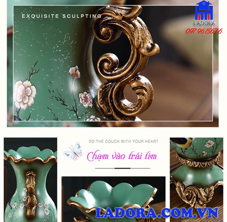 hình ảnh chi tiết bình hoa trang trí đẹp tại ladora shop