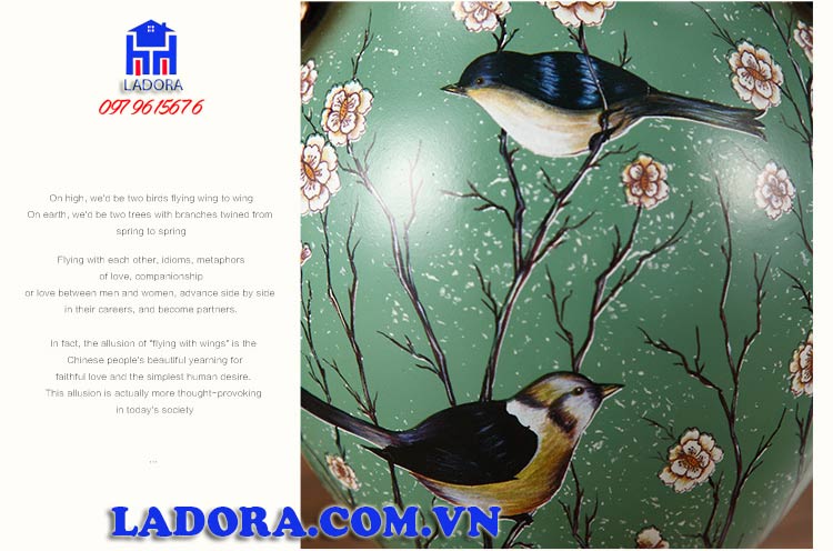 hình ảnh chi tiết bình hoa tân cổ điển tinh tế tại ladora shop