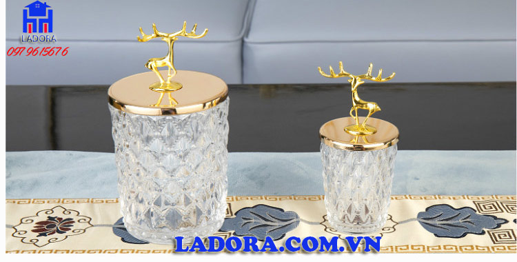 hộp đựng đồ khô bằng thủy tinh tại ladora shop